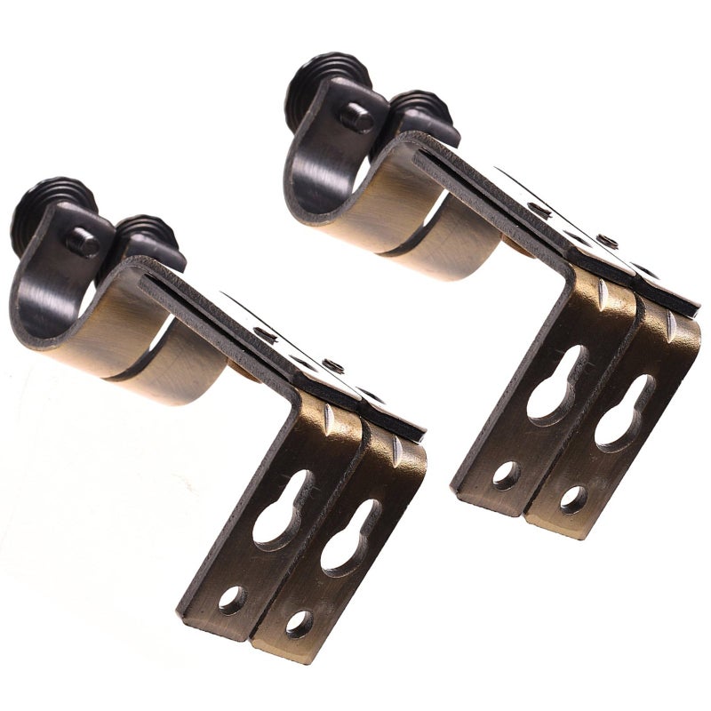 Ogrmar Bronze Color Heavy Duty Curtain Rod Brackets for 3/4 or 5/8 Inch Rod 4 Pack (Bronze) - Image 4